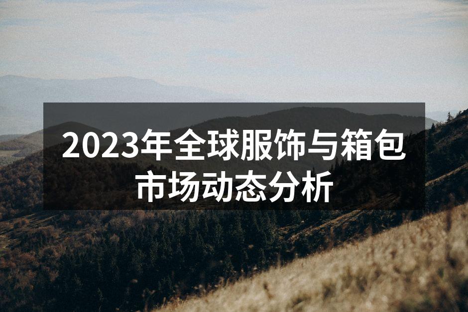 2023年全球服饰与箱包市场动态分析